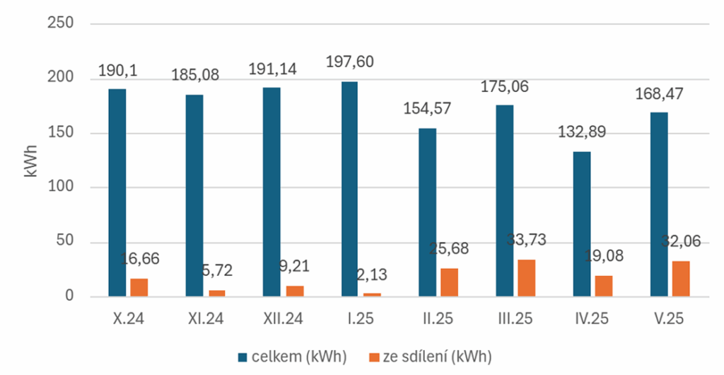 Graf 1 - Spotřeba bytu 1